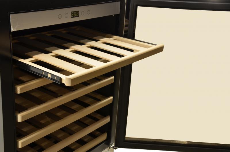 Dual Zone Wine Cooler with 51 Bottle Capacity and Stainless Steel Door